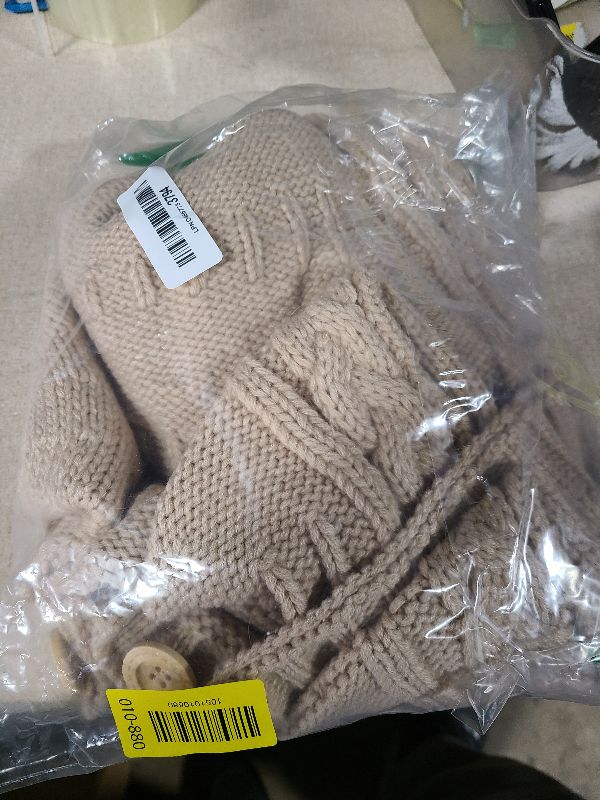 Photo 1 of 36 inch Christmas Tree Skirt: Pencil Tree Skirt for 6ft Tree, Cable Knit Beige Small Tree Skirt, Vintage Tree Skirts, Rustic Farmhouse Christmas Decorations