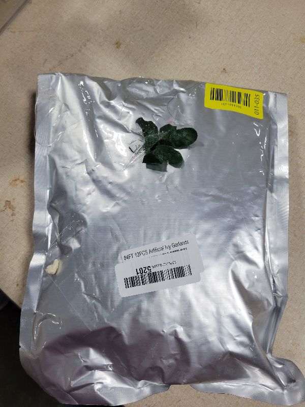 Photo 1 of 12 Pack Fake Vines for Room Decor Artificial Ivy Garland with Clip Green Flowers Hanging Plants Faux Greenery Leaves Bedroom Aesthetic Decor for Home Garden Wall Wedding