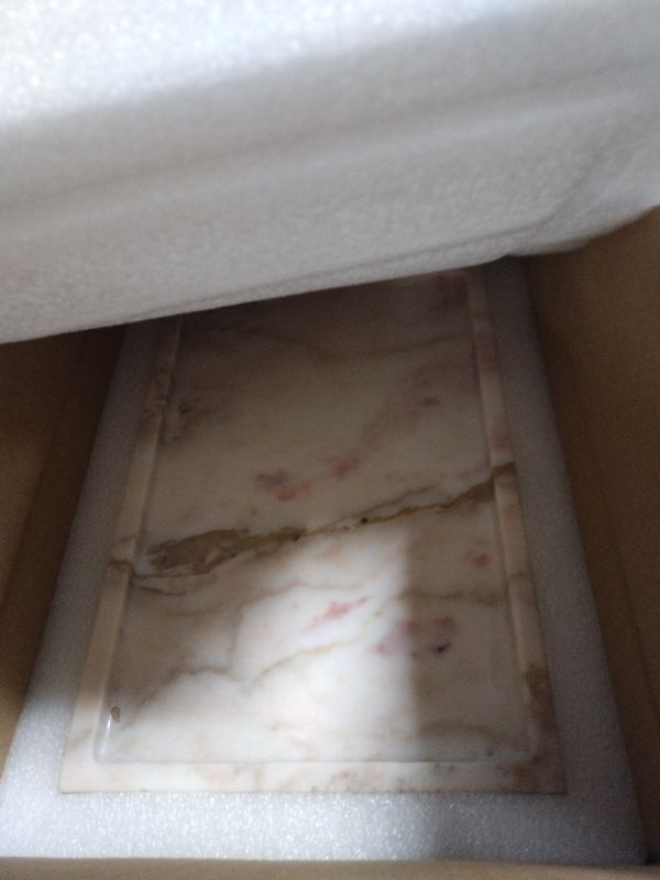 Photo 1 of 100% Natural Marble Serving Tray Luxury Marble Storage Tray for Home Decor Stone Tray for Bathroom/Kitchen/Vanity/Dresser,Plate Holder for Tissues, Candles, Towel