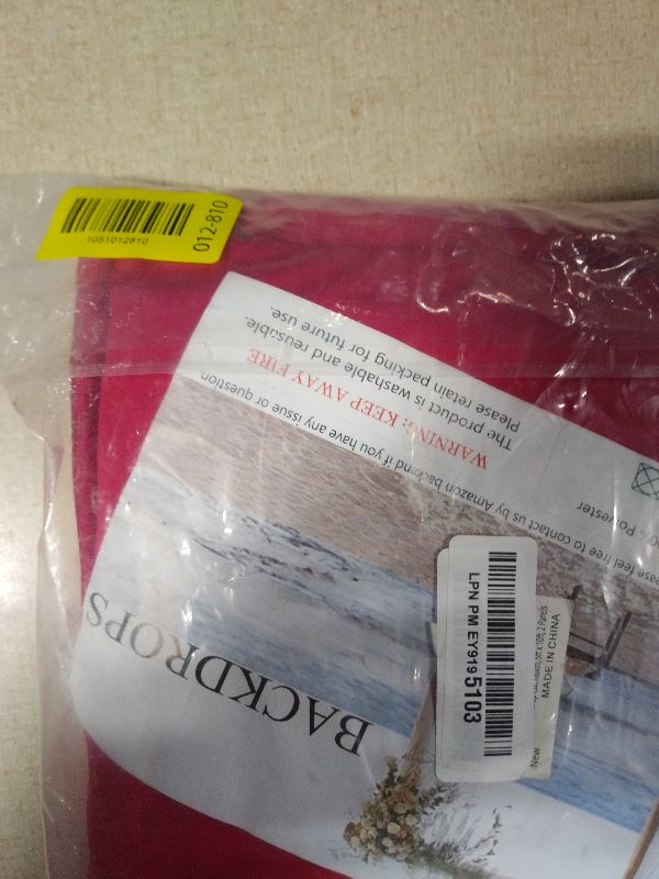 Photo 1 of 10x10ft Wrinkle Free Red Backdrop Curtain for Parties Soft Fabric Drapes Wedding Red Curtain Backdrop for Birthday Party Decorations Background for Photography 5x10ft, 2 Panels