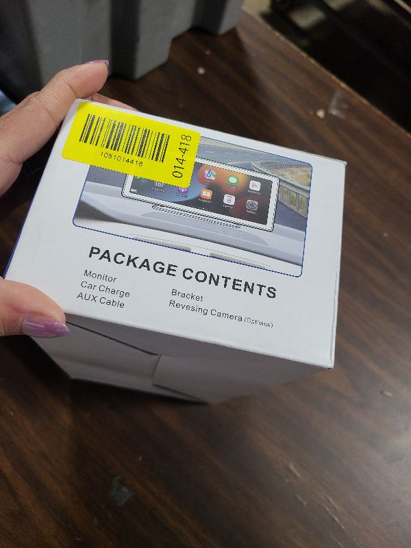 Photo 1 of 10.26" Wireless Portable Carplay Screen CarPlay & Android Auto Car Stereo 360 Rotation 4K Dash Cam 1080p Rear Camera Mirror Link Voice Control, GPS Navigation, FM Radio Receiver (Black)