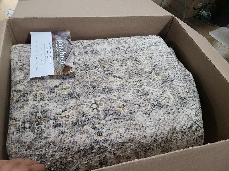 Photo 1 of 10x12 Area Rugs for Living Room: Large Rugs Washable Stain Resistant Non Slip Distressed Vintage Rug Low Pile Faux Wool Soft Carpet for Bedroom Farmhouse Dining Room Nursery Kids Playroom