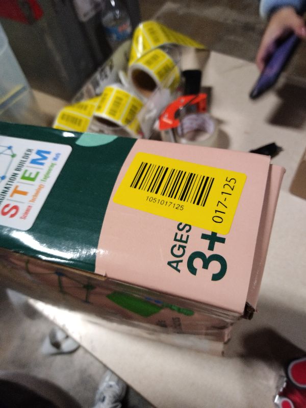 Photo 1 of 130 Piece Glow in The Dark Fort Building Kit - Indoor Play Engineering Set with Connecting Sticks & Balls - Creative STEM Building Toys