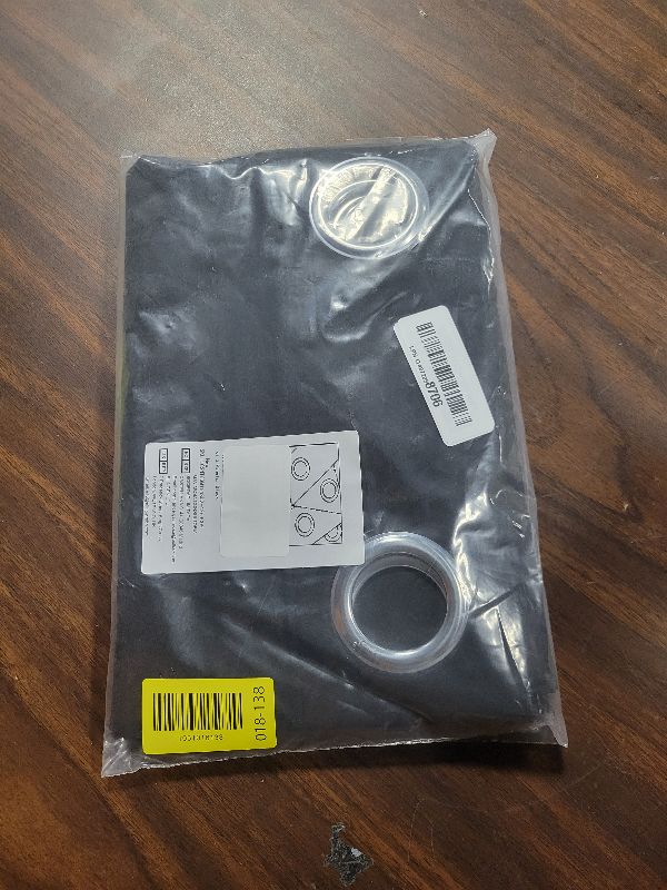 Photo 1 of 100% Blackout Curtains 42 x 63 Inches Long Thermal Insulated Black Curtains for Living Room Bedroom, Lightweight Blackout Shade for Window Cover, Set of 2 Panels, Black