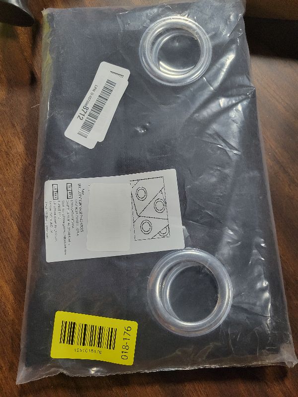 Photo 1 of 100% Blackout Curtains 42 x 63 Inches Long Thermal Insulated Black Curtains for Living Room Bedroom, Lightweight Blackout Shade for Window Cover, Set of 2 Panels, Black