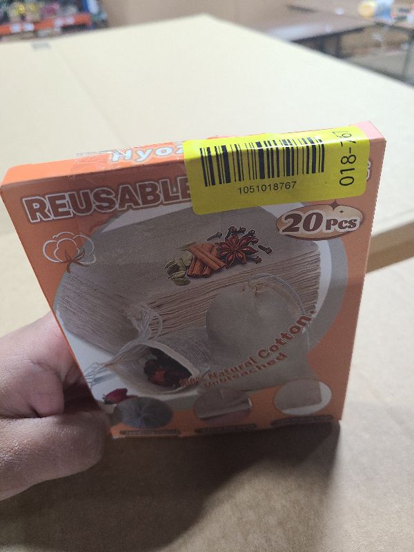 Photo 1 of 20 Pcs Muslin Bags with Drawstring, Reusable Tea Bags, Spice Bags for Cooking Soup/Herb/Loose Leaf Tea, Natural Cotton Small Cheese Cloth Bag for Straining, Sachet Bags Empty, 4 X 3 Inches