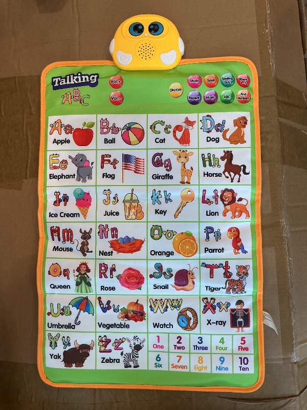 Photo 1 of Electronic Alphabet Wall Chart, Talking ABC, 123s, Music Poster, Kids Montessori Toys for Toddlers 2-4, Interactive Educational Toddler Toy, Learning Gift for Age 1 2 3 4 5 Year Old Boys Girls - Green
