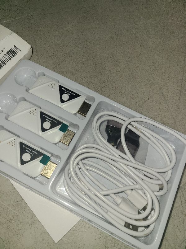 Photo 1 of Wireless HDMI Transmitter and 2 Receivers, Dual Display HDMI Wireless Extender, 5G/328FT/1080P Transmission Plug & Play for Simultaneous Audio/Video on TVs/Projectors/Monitors