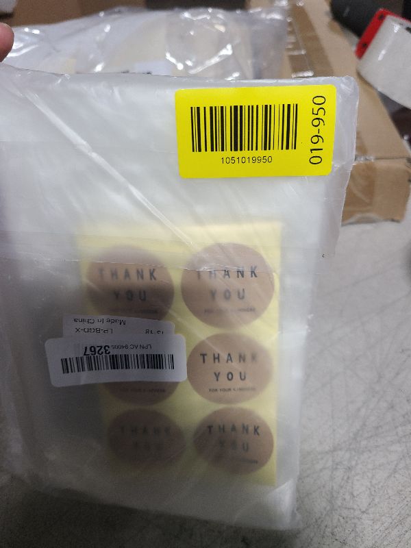 Photo 1 of 100 Packs Self Sealing Cellophane Treat Bags 5x7 Inches, Searik 4 Mils Resealable Plastic Pastry Cookie Bags with Thank You Labels for Party Gift Giving Bakery Candy Cookie Chocolate