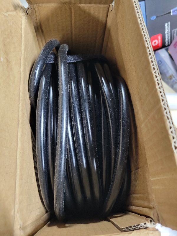 View 2 of 12 Gauge 100 FT Heavy Duty Outdoor Extension Cord Waterproof with Lighted End,Black 12 Gauge Extension Cord Flexible and Cold Resistant 3 Prong Grounded Plug,15Amp 1875W SJTW ETL Listed