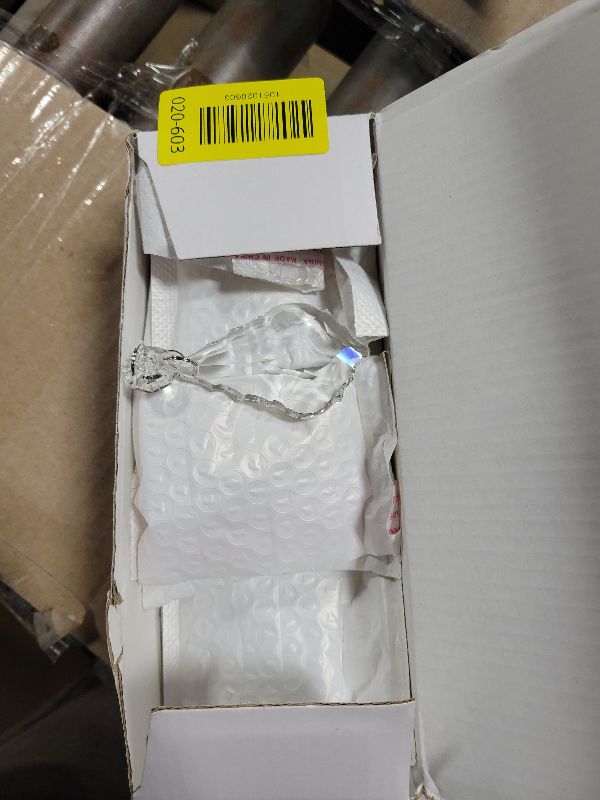 Photo 1 of 12pcs Maple Leaf Crystal Chandelier Prism Pendant Parts, 63mm Hanging Crystals Beads for Chandelier Wedding Decoration Clear