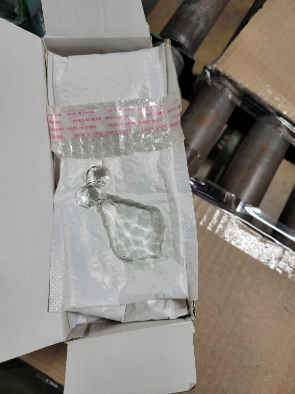 Photo 1 of 12pcs Maple Leaf Crystal Chandelier Prism Pendant Parts, 63mm Hanging Crystals Beads for Chandelier Wedding Decoration Clear