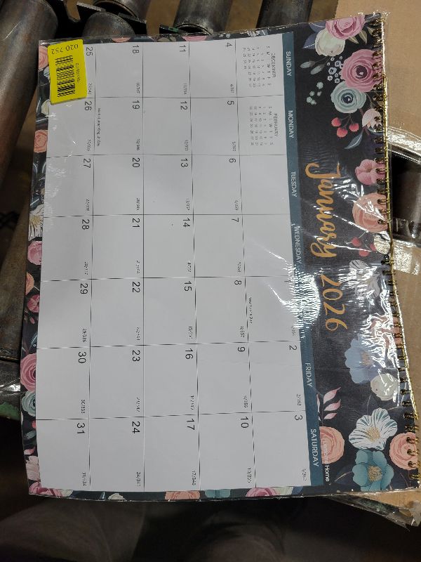 View 2 of 2026 Calendar - Jan. 2026 - Dec. 2026, 2026 Wall Calendar, 12-Month Calendar, 15" x 11.5", Twin-Wire Binding + Hanging Hook + Thick Paper + Unruled Blocks with Julian Dates - Floral