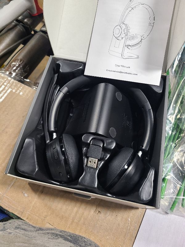 Photo 1 of (Upgraded Version) Wireless Headset, Bluetooth Headset with Noise Cancelling Microphone, Best Headphones with Mic Mute & USB Dongle for PC/Computer/Laptop/Cell Phones/Remote Work/Call Center