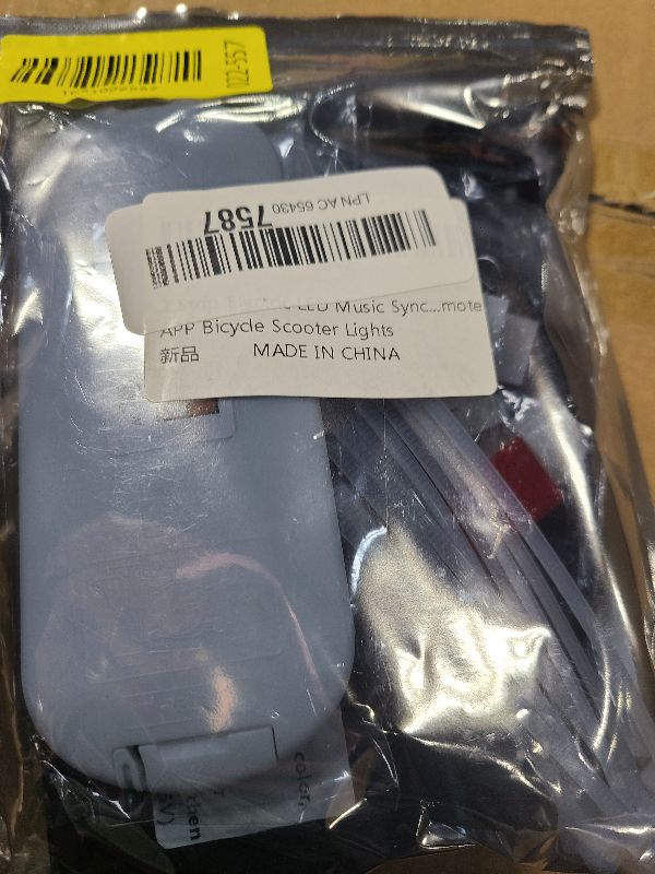 Photo 1 of 2 Strip Electric LED Music Sync Multicolor Lightning Changing Scooter Skateboard Bicycle Riding Lights Wireless Battery Powered USB Remote APP Bicycle Scooter Lights