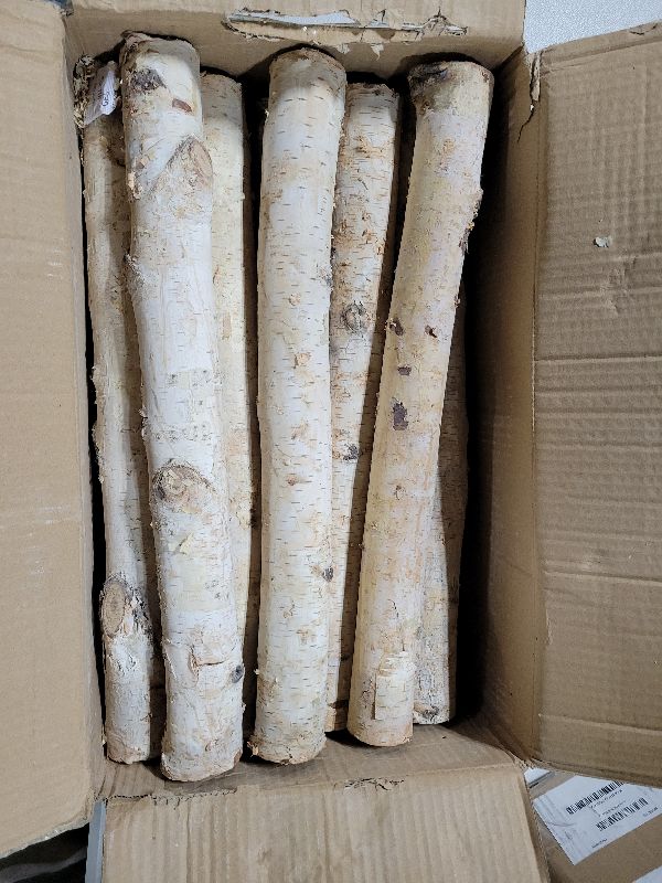 Photo 1 of 12Pack Birch Logs for Fireplace Decor - Natural Decorative Birch Wood Branches (1.6"-2.4" Dia. x 16.5" Long) for DIY Crafts, Home Décor, and Fire Pit