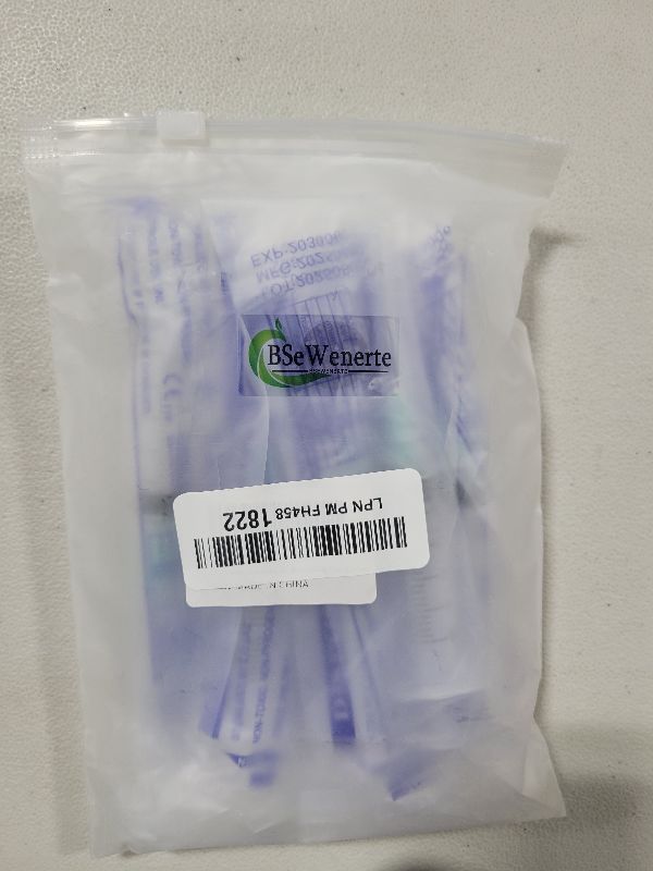 Photo 1 of 10 Pack 5ml/cc Disposable Luer Lock Lab Syringes with 21Ga 1.5 Inch Needle , Individually Sealed Packed