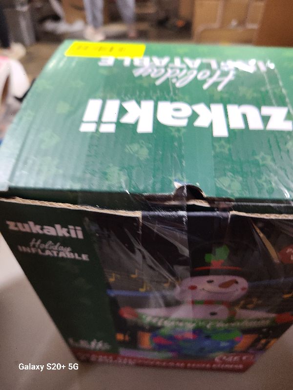 Photo 1 of 12FT Giant Christmas Inflatables Snowman Decorations Built-in Music & 360° Rotation 3-Color Projector LED Light Huge Christmas Blow Up Yard Decorations Outdoor Xmas Garden New Year