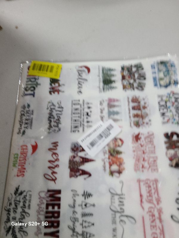 Photo 1 of 144Pcs Christmas Word Decals for Crafts Waterproof Merry Christmas Sayings Vinyl Stickers for Ornaments Wood Glass Jars Cups Bottle Decoration (ho144)