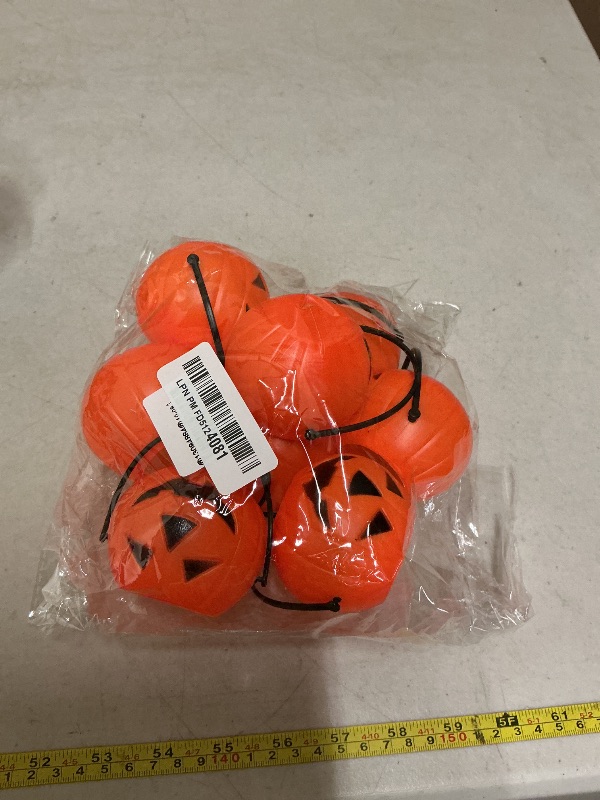 Photo 1 of 8pcs Halloween Pumpkin Trick Treat Buckets Portable Candy Pail Holder Desktop Candlestick Candle Holder Halloween Party Supplies Kids