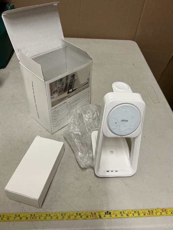 Photo 1 of 3 in 1 Charging Station for iPhone, Magsafe Wireless Charger with Cooling Fan for iPhone 16 15 14 13 12 Series & Apple Watch Charger 10/Ultra 2, Wireless Charging Station for AirPods 4/3/Pro/Pro 2