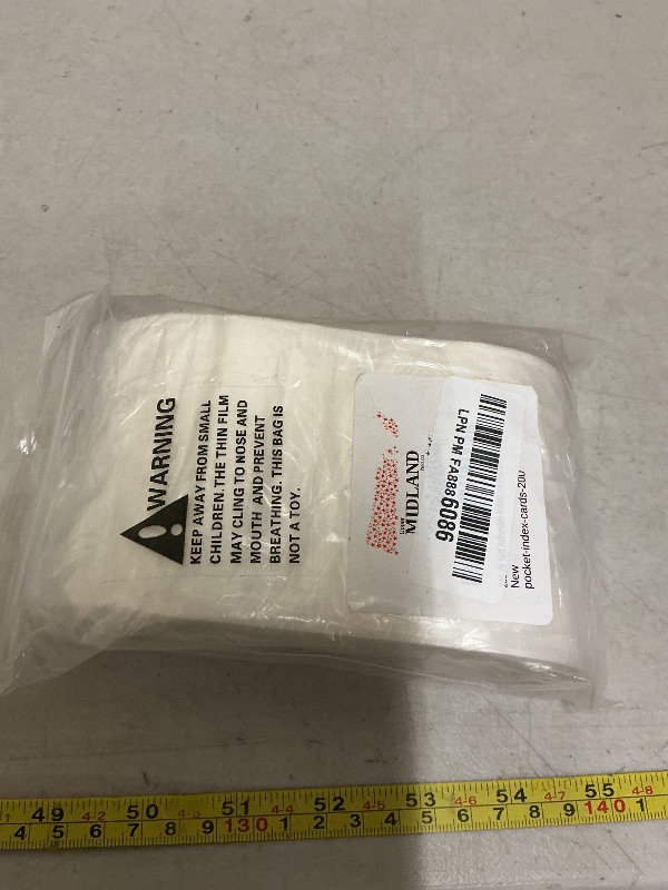 Photo 1 of 200 Pk Self Adhesive Index Card Pocket Holders, Clear Adhesive Pockets 3.5 in by 5.25 in