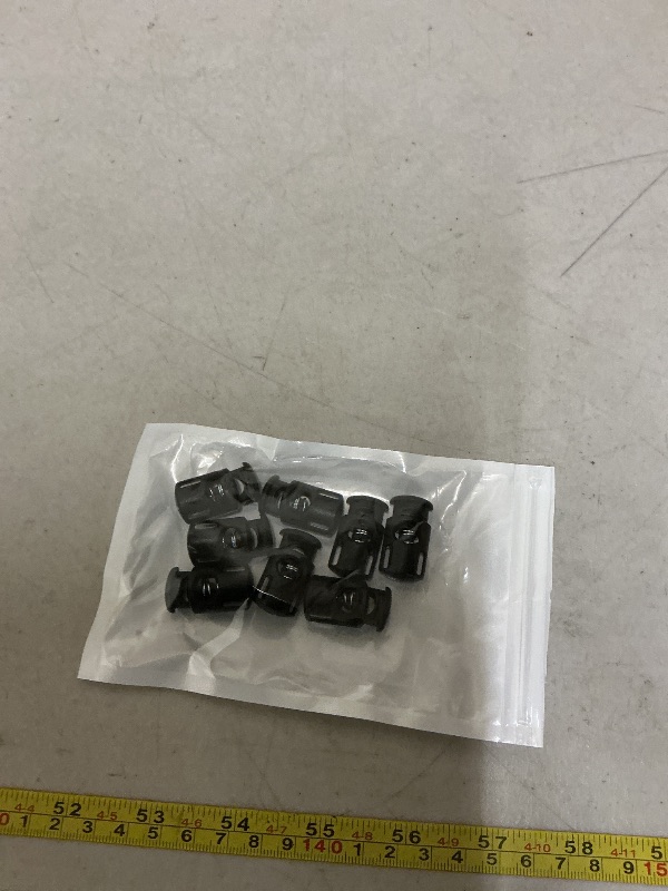 Photo 1 of 10 PCS Plastic Spring Cord Locks for Drawstring, Paracord Toggle Stopper Clasp Elastic Shoeslace Lock Sweatpants Hoodie String Clips Bungee Swim Goggles Gloves String Lock Replacement