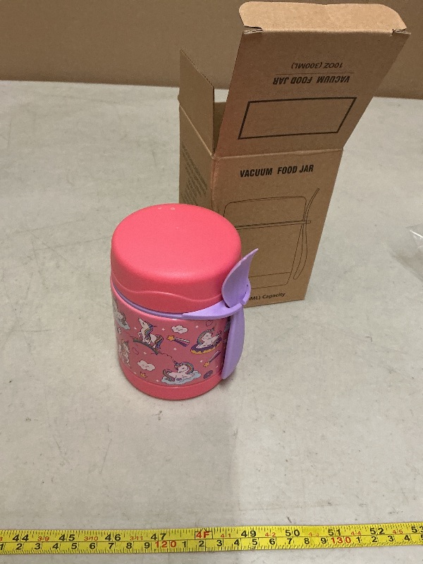 Photo 1 of 10oz Soup Thermo for Hot Food Kids Insulated Food Jar,Thermo Hot Food Lunch Container, Width Mouth Stainless Steel Lunch Box for Kids with Spoon (Pink-Cute Horse)