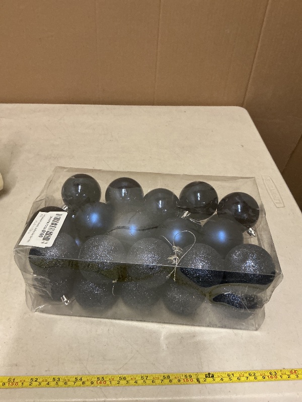 Photo 1 of 30ct Christmas Ball Ornaments, 2.36" Shatterproof Christmas Tree Decorations, Perfect Hanging Ball for Indoor/Outdoor Holiday Party Decor (Dark Blue)