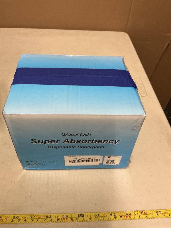 Photo 1 of 50 Count Super Absorbency Disposable Underpads, Leakproof Quick Drying Disposable Pads for Baby, Puppy and Adults, Disposable Changing Pads for Baby, Disposable Diaper Changing Pads, 17” x 13”, Blue