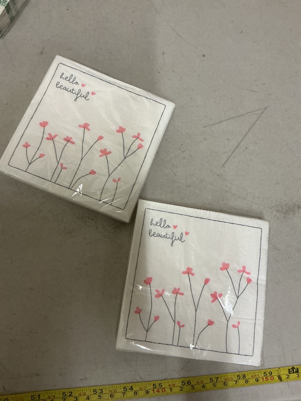 Photo 1 of 2pack. Santa Barbara Design Studio Party Cocktail Napkins Disposable Paper Napkins, 20-Count, Hello Beautiful