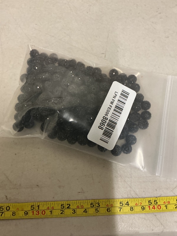 Photo 1 of 200pcs 10mm Black Rhinestone Beads for Jewelry Making, Shiny Round Shamballa Disco Ball Beads Bulk, Sparkle Crystal Clay Christmas for Bracelet Baseball Necklace Earring Crafting and DIY