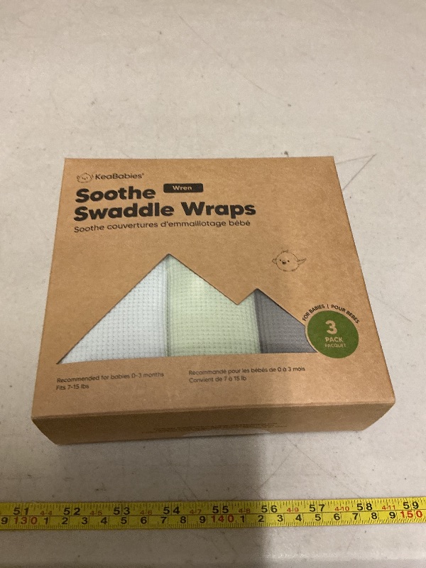 Photo 1 of 3-Pack Organic Swaddles for Newborns, Baby Sleep Sacks 0-3 Months - Baby Swaddle Wrap, Newborn Wearable Blanket, Infant Sleep Sack for Girls, Boys, Soft & Snug, Large Hook & Loop Closure (Ripple)