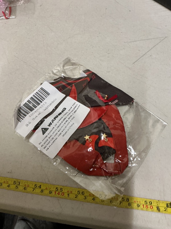 Photo 1 of 17cm Clothes Set(NO Doll), Black and Red Cloak and Hat Set for 17cm Accessories Suit, Cute Clothes for Dress up Unique Style