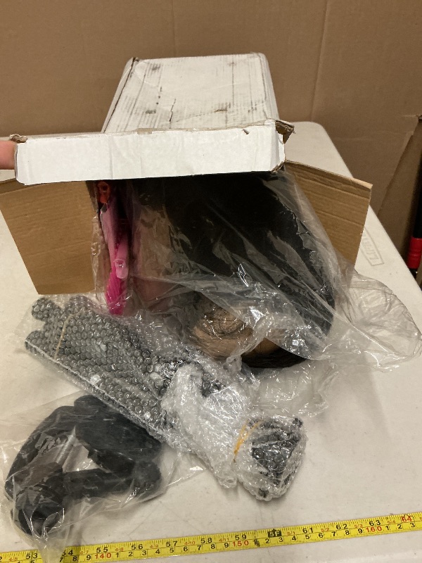 Photo 1 of 18" Mannequin Head Human Hair with 100% Real Hair Opini Human Hair Mannequin Doll Head for Hairdresser Practice Braiding Hairstyling with Adjustable Tripod Stand and Tools (18 Inch- Tripod Set)