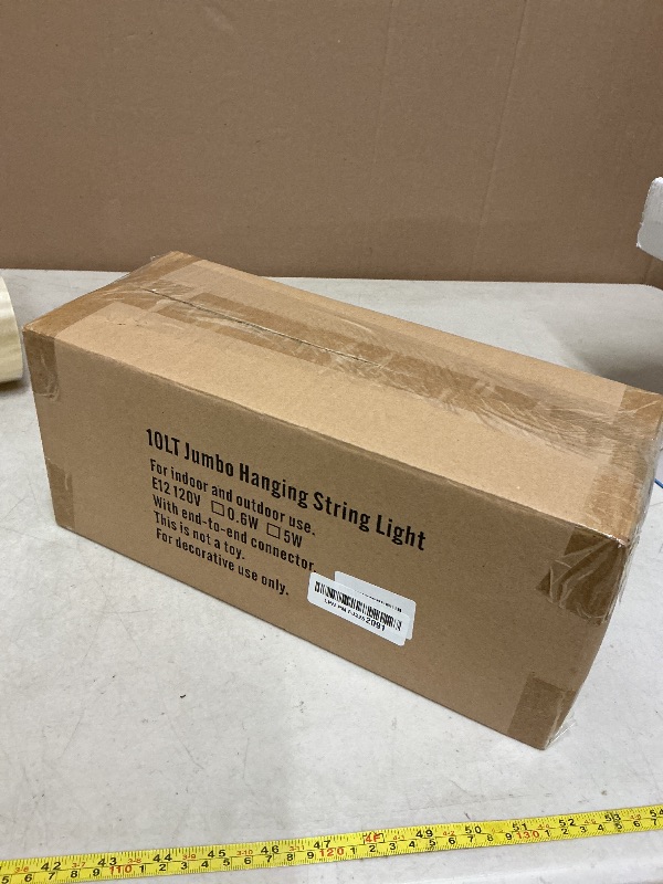 Photo 1 of 16Ft Jumbo LED Multicolor Christmas String Lights Outdoor with 10 LED Strawberry Bulb, Connectable Hanging String Lights for Indoor Home Outdoor Porch Patio Eave Xmas Trees Roofline Decorations