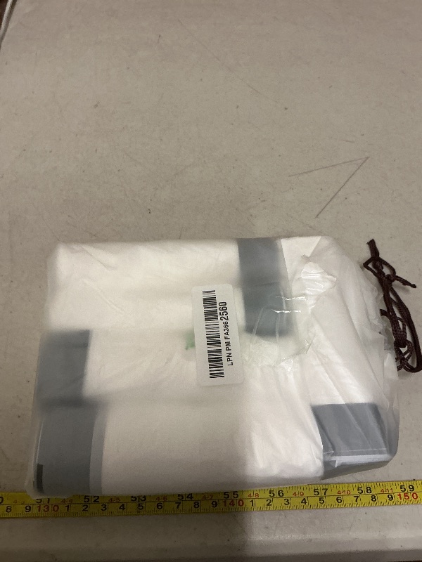 Photo 1 of 1 Gallon 100 Counts Mini Strong Drawstring Trash Bags Garbage Bags by RayPard, fit 3-4 Liter Small Trash Can, Tiny Waste Basket Liners for Home Office Bathroom Bedroom Car, White