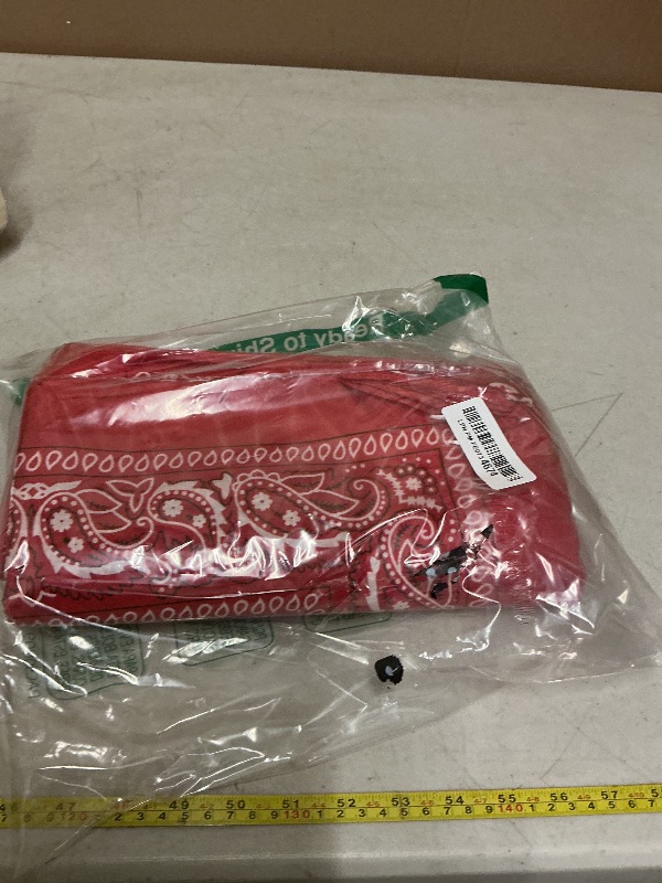 Photo 1 of 30 Pcs Paisley Bandanas - Unisex Head Wrap Scarf Cowboy Bandanas Headband Handkerchief for Women Men (Red)