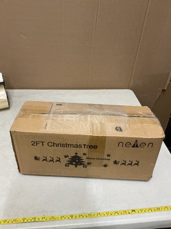 Photo 1 of 2FT Pink Christmas Tree, Mini Snow Flocked Christmas Trees, Tabletop Prelit Small Christmas Tree with 60 LED Lights, 100 Branch Tips, 47 Ornaments, Pink Christmas Decorations