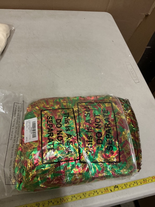 Photo 1 of 118 Feet Christmas Tinsel Garland Glitter Tinsel Twist Metallic Tree Shiny Hanging Ceiling Garland Decorations for Indoor Outdoor Holiday Party(Red Green Gold)