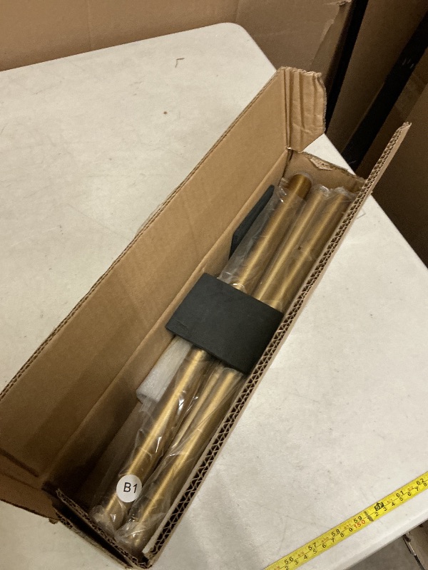 Photo 1 of 16-56 Inch Curtain rods, 1 Inch Diameter Splicing and Telescoping Structure Window Treatment Rods Set Adjustable Drapery Rods Heavy Duty Pole, Warm Gold