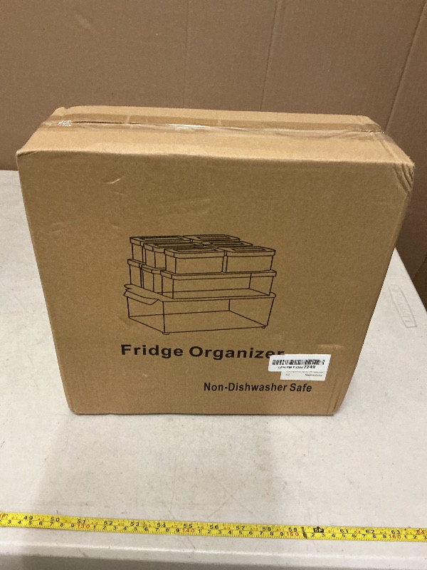 Photo 1 of 10 Pack Refrigerator Pantry Organizer Bins, Stackable Fridge Organizer Bins with Lids, Clear Plastic Food Storage Bins for Kitchen, Countertops, Cabinets, Fridge, Drinks, Fruits, Vegetable, Cereals