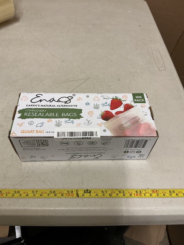 Photo 1 of 100% Compostable Food Storage Bags [Quart 100 Pack] Eco-Friendly Freezer Bags, Resealable Bags, Heavy-Duty, Reusable, Off-White by Earth's Natural Alternative