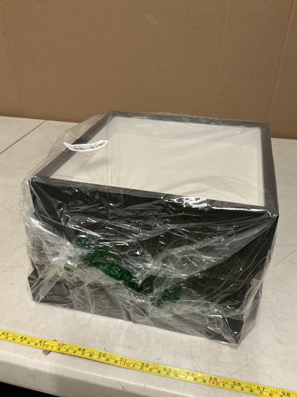 Photo 1 of 4 Pack 10x10in Shadow Box Frame Wood Shadow Boxes Display Cases with Plexiglass Cover Display Case 3D Picture Frame with Adhesive Box for Baby Wedding Memories Crafts Awards Medals Graduation Photos