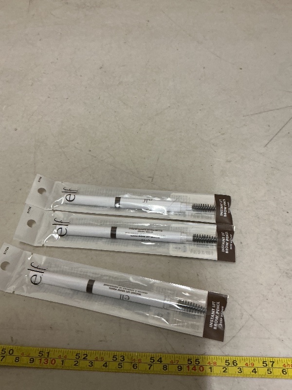 Photo 1 of 3 pack.  e.l.f. Instant Lift Brow Pencil, Dual-Sided, Precise, Fine Tip, Shapes, Defines, Fills Brows, Contours, Combs, Tames, 0.006 Oz, Deep Brown