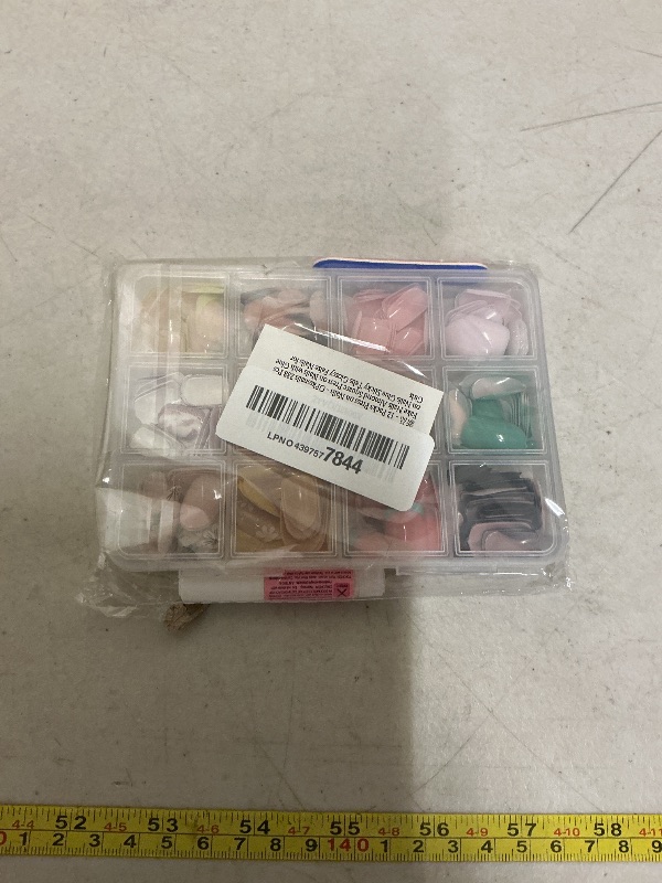 Photo 1 of 12 Packs Press on Nails - OPkssnails 288 Pcs Fake Nails Almond Square Press on Nails with Glue on Nails Glue Sticky Tabs Glossy False Nails for Girls
