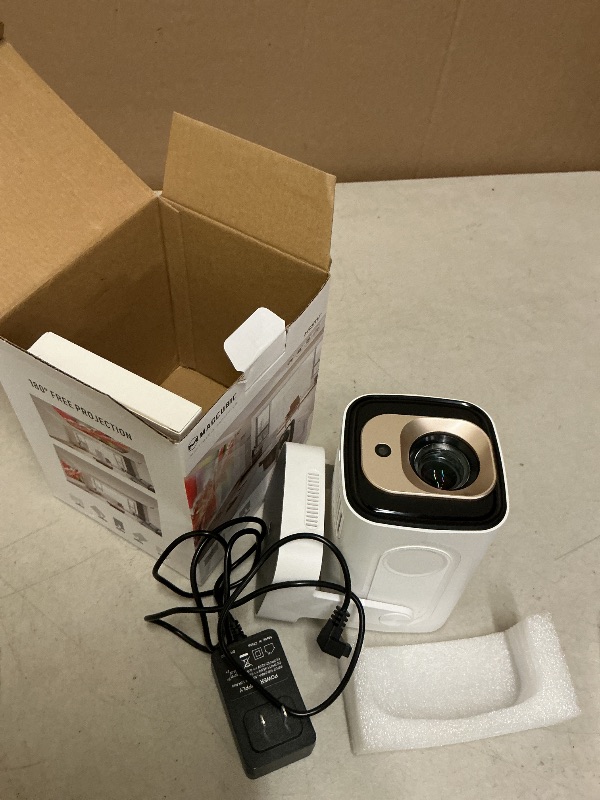 Photo 1 of ?Auto Focus&1080P?Magcubic Mini Smart Projector with 4K Support, Portable Projector with Wifi and Bluetooth, 5W Speaker, Built in Apps, Voice Control, Outdoor Movie Projector