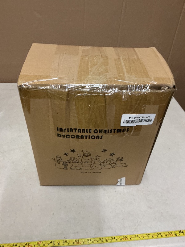 Photo 1 of 12FT Christmas inflatables, Christmas Inflatable Outdoor Decoration Sitting Gingerbread with Built-in Led Lights, Christma Blow Ups Outdoor Roof Yard Lawn Xmas Decor