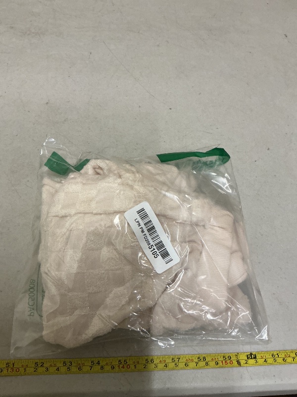 Photo 1 of Kuriozud Baby Girl Fall Winter Clothes Ruffle Long Seeve Romper Top and Bow Pants Set with Headband Newborn Girl Outfit (Fuzzy Beige, 6-12 Months)