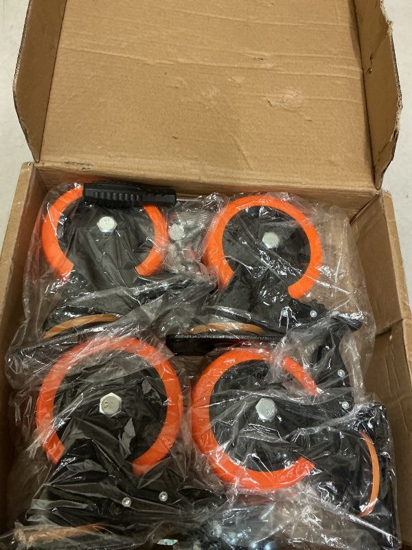 Photo 1 of 4 Inch Caster Wheels, Casters Set of 4, Heavy Duty Casters with Brake 2200 Lbs, Locking Industrial Swivel Top Plate Casters Wheels for Furniture and Workbench Cart(Two Hardware Kits Include)